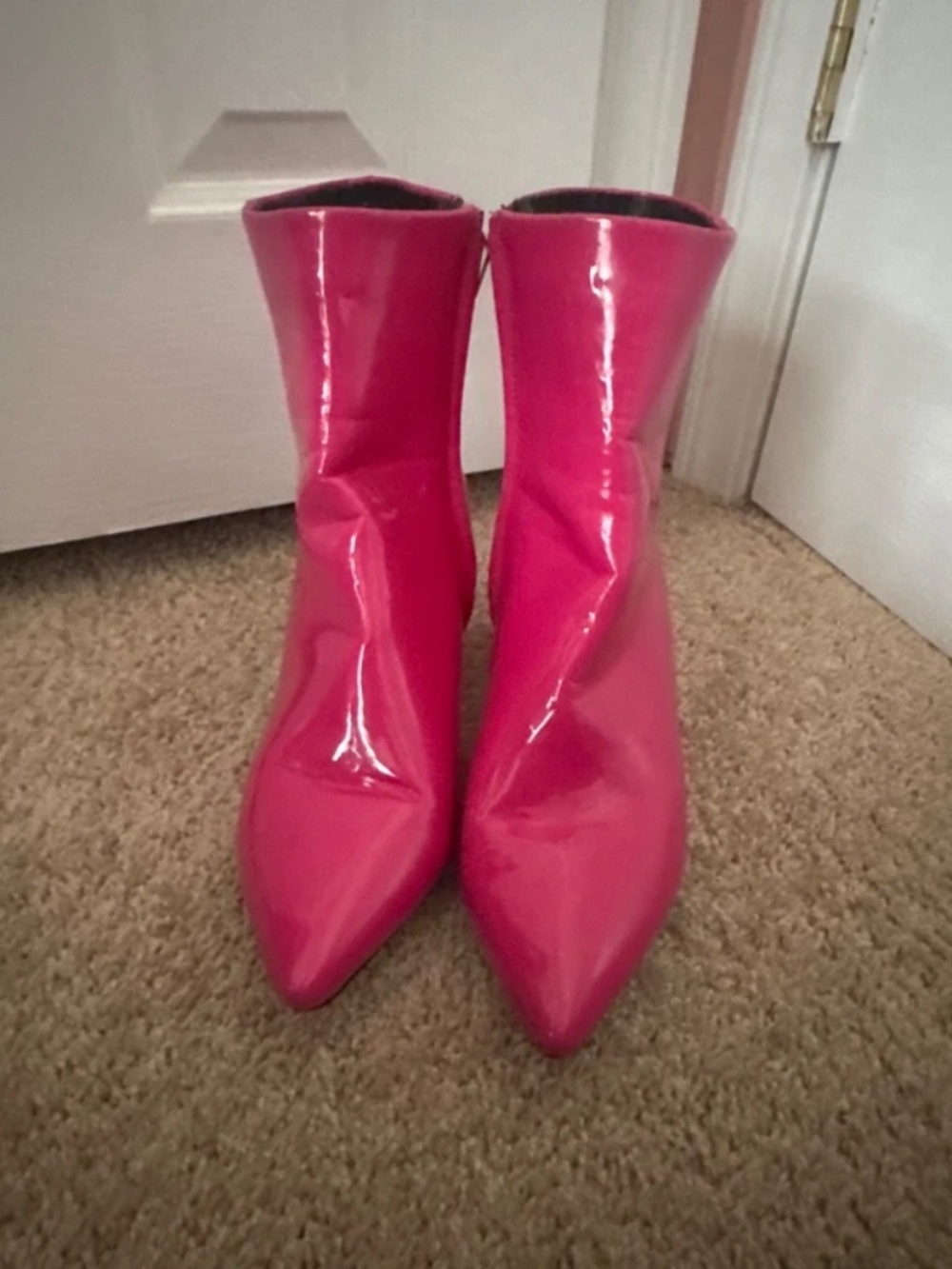 FSJ Hot Pink Ankle Boots